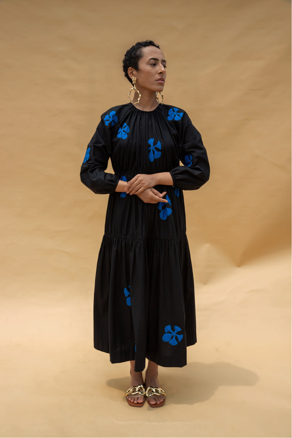 Gai Dress - Blue and Black