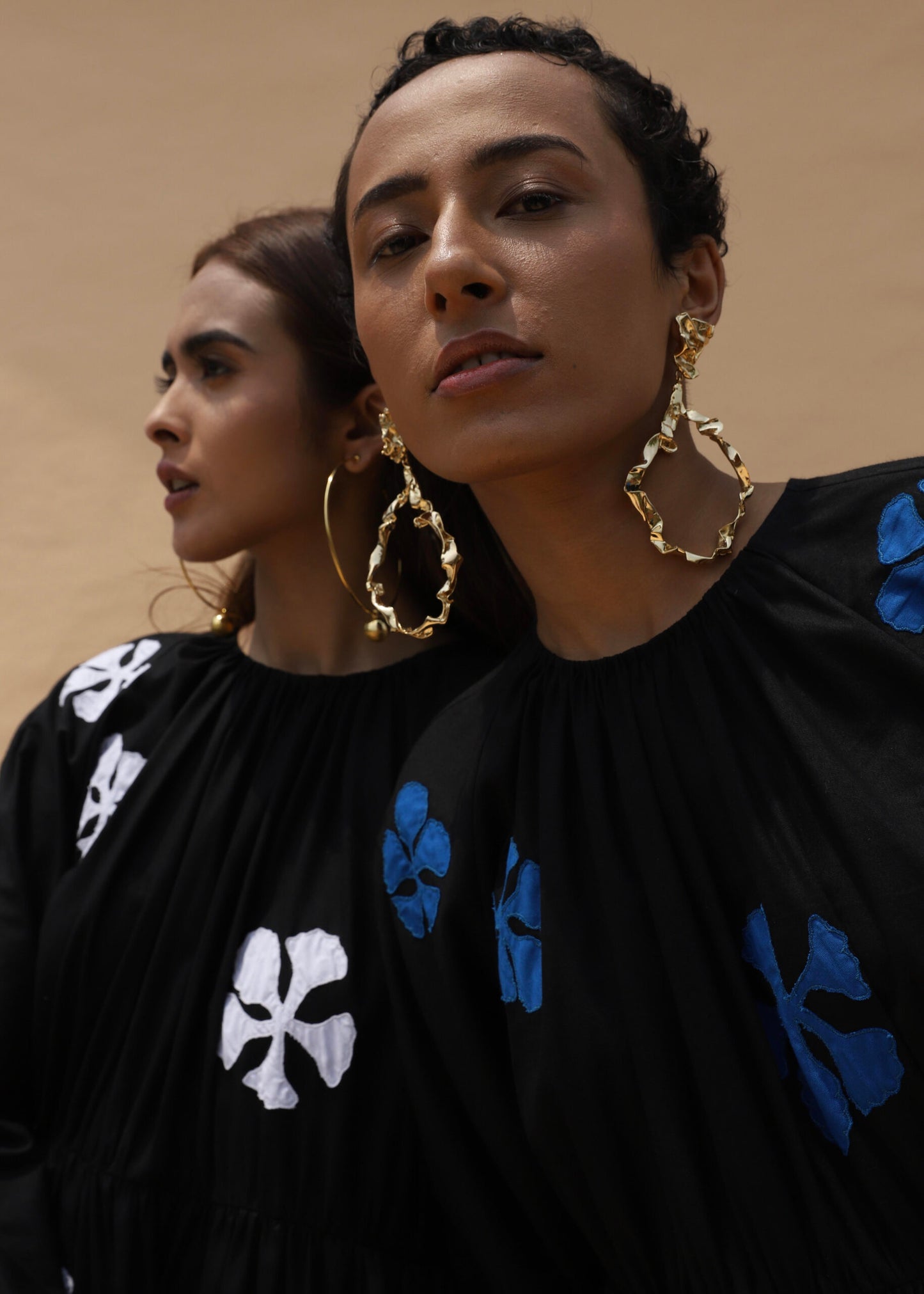 Gai Dress - Blue and Black