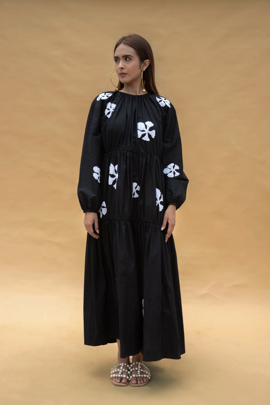 Gai Dress - White and Black