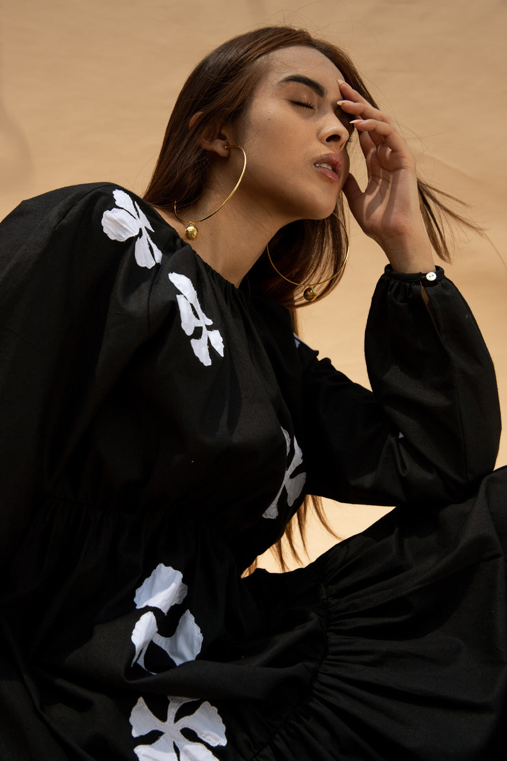 Gai Dress - White and Black